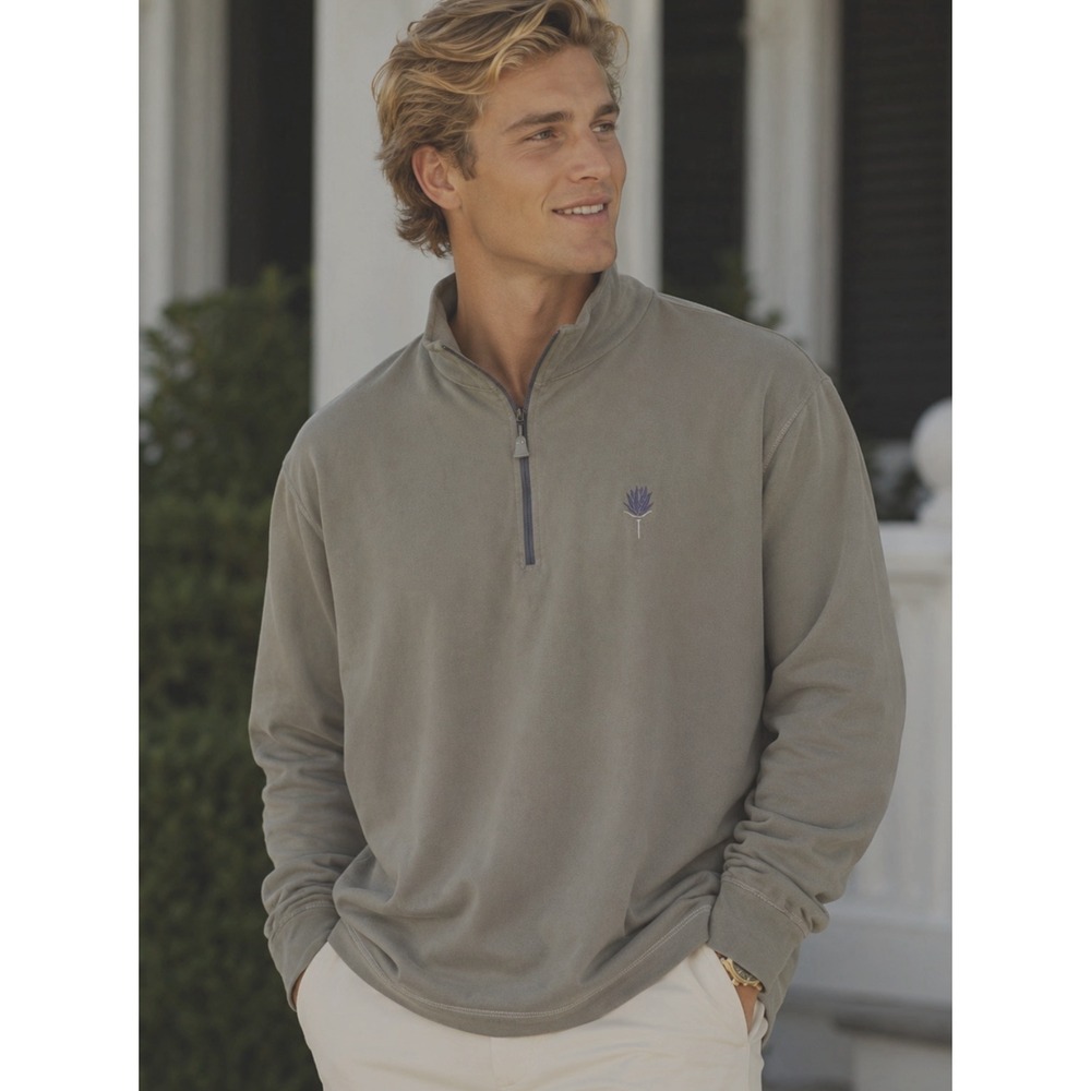 Peter Millar Element 4 Wind Jacket Mens 1/4 Zip Pullover 2XL Gray Golf Logo